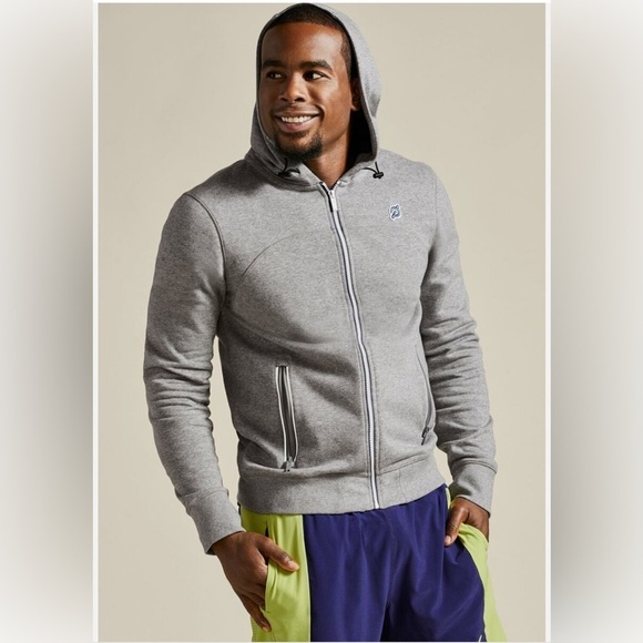 FOURLAPS X PELOTON Men’s Rush Hoodie Grey Zip Up Sweatshirt size: Medium - Picture 1 of 11